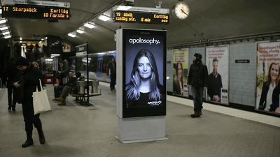animovane reklamy v metru reaguji na vnejsi postredi