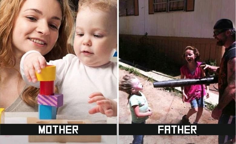 10 rozdílů mezi maminkami a otci ve vztahu k dětem_1