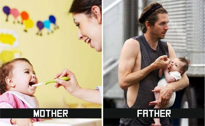 10 rozdílů mezi maminkami a otci ve vztahu k dětem_5