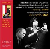 Rossini: Semiramide-Ouvertüre, Schumann: Klavierkonzert a-Moll, Mozart: Sinfonia concertante KV 364